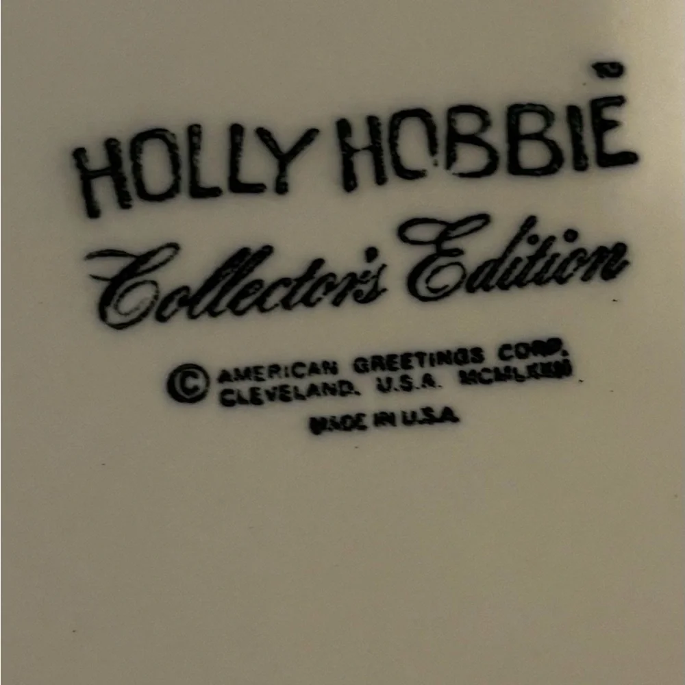 Holly Hobbie Friendship Bicycle Decorative Dinner Plate - White & Brown